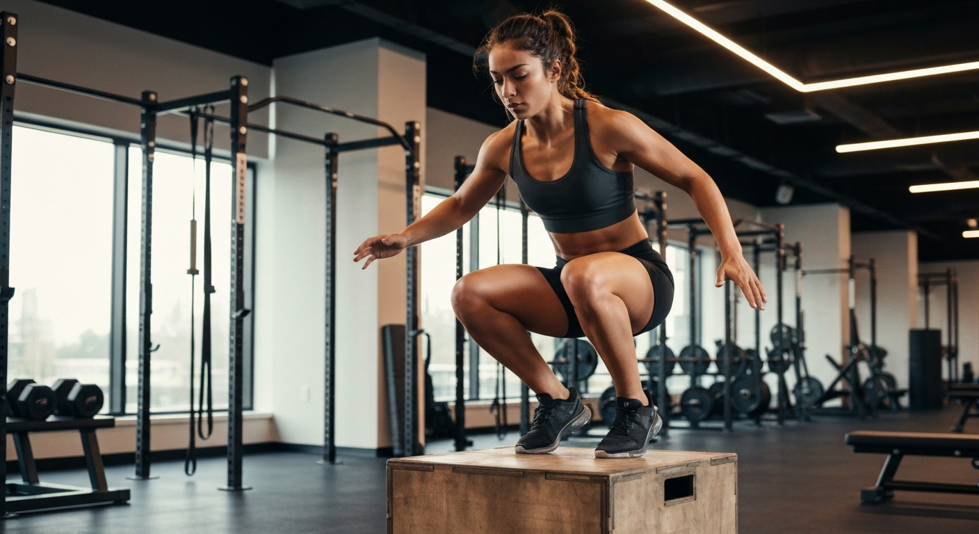 Vrouw doet circuit training oefeningen