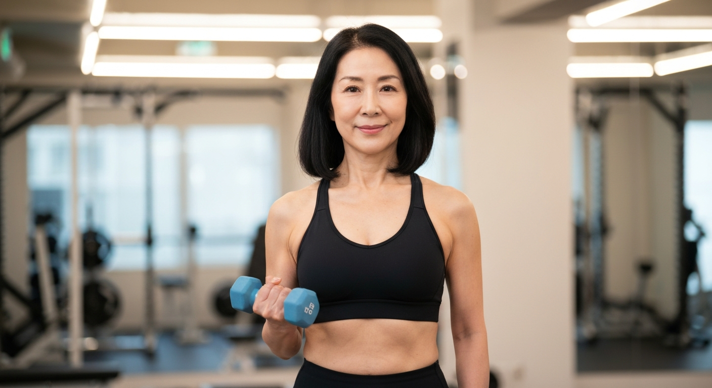 Vrouw begint met krachttraining